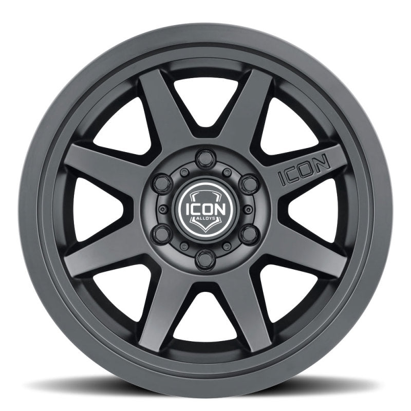 ICON Rebound 17x8.5 6x5.5 25mm Offset 5.75in BS 95.1mm Bore Satin Black Wheel - 1917859057SB