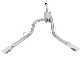 aFe MACHForce XP Exhaust 3in SS Dual Side Exit CB w/ Polish Tips 15 Ford F150 Ecoboost V6-2.7L/3.5L - 49-43070-P