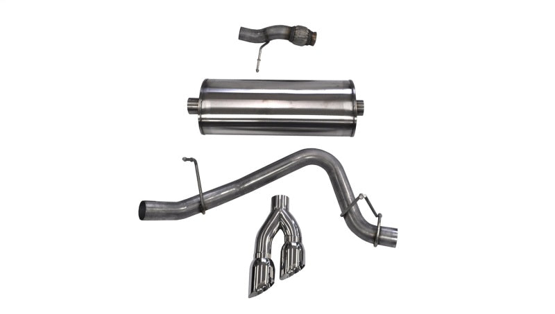 Corsa 2015-2020 Chevy Tahoe/GMC Yukon Cat-Back Exhaust Sport 3in Single Side Twin Polished 4in Tips - 14859