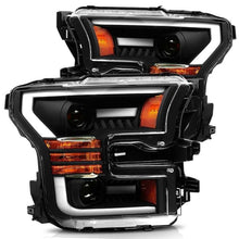 Load image into Gallery viewer, AlphaRex 15-17 Ford F-150 LUXX LED Projector Headlights Plank Style Black w/Activ Light/DRL - 880167