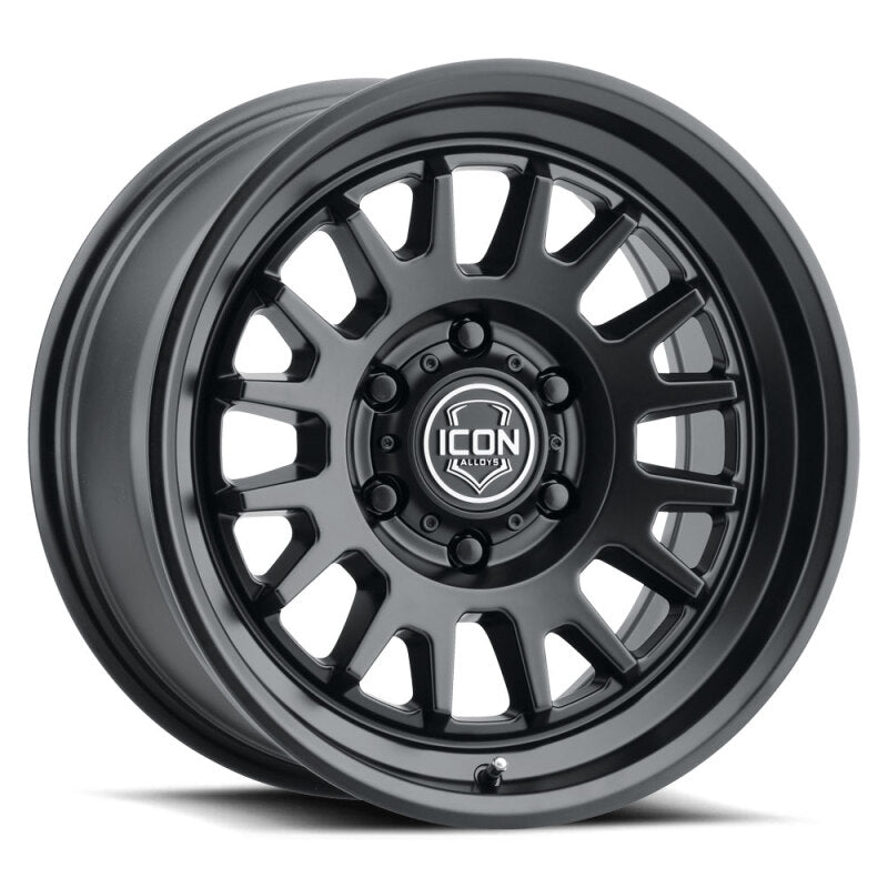 ICON Anza 17x8.5 6x5.5 25mm Offset 5.75in BS 95.1mm Hub Bore Satin Black Wheel - 8217859057SB