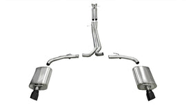 Corsa 2010-2019 Ford Taurus SHO 3.5L V6 Turbo Sport Cat-Back Exhaust w/ Dual 4in Black Tips - 14315BLK
