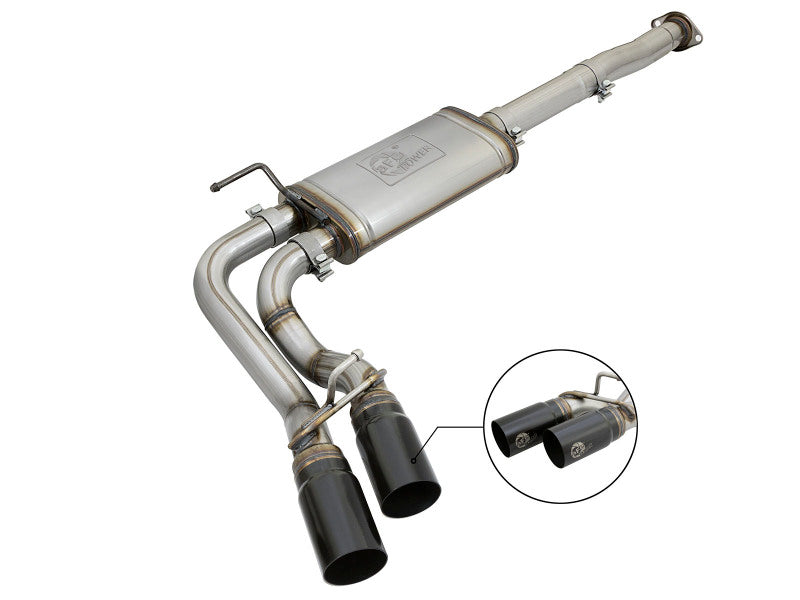 aFe Power Rebel Series 3in 409SS Cat-Back Exhaust w/ Black Tips 05-15 Toyota Tacoma V6-4.0L - 49-46033-B