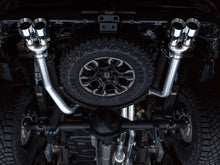 Load image into Gallery viewer, AWE Tuning 22-23 GMC Sierra 1500 AT4X 6.2L 0FG Catback Split Dual (Flat Bumper) - Chrome Silver Tips - 3015-42284