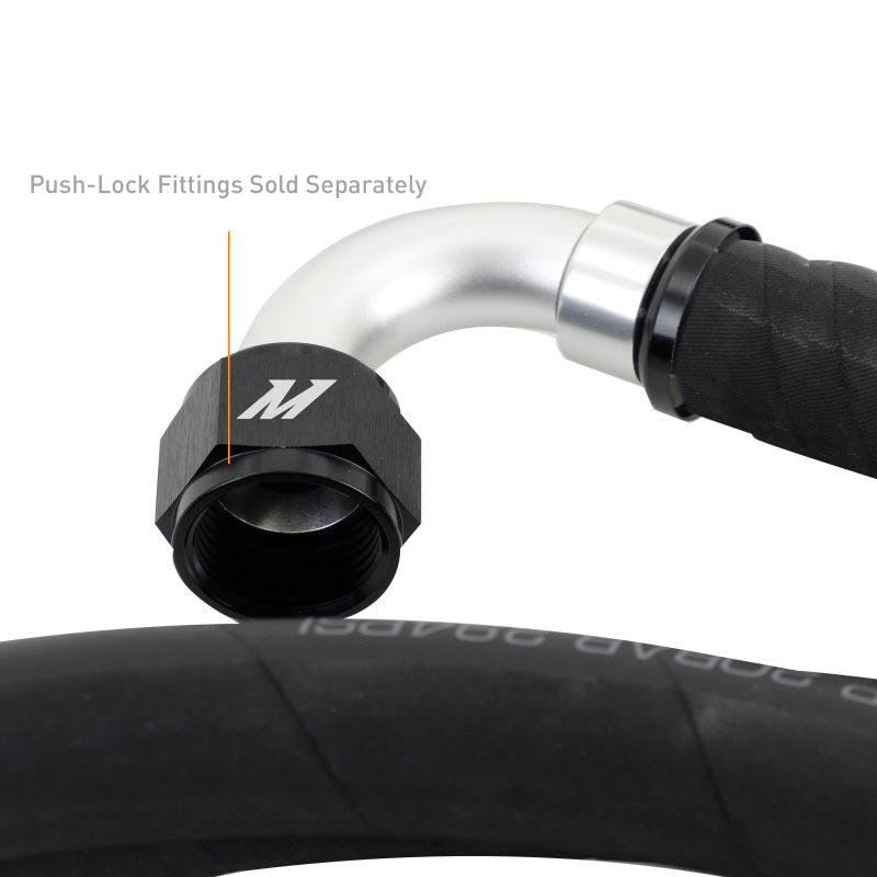 Mishimoto Push Lock Hose, Black, -12AN, 120in Length - MMHOSE-PL-12-120