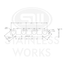 Load image into Gallery viewer, Stainless Works Hemi 5.7L Round Port Header 304SS Exhaust Flanges 1-3/4in Primaries - HF57H175