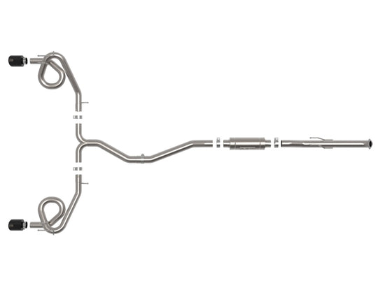 aFe 22-23 Honda Civic Si L4 1.5L (t) Takeda 2.5in to 3in 304 SS Cat-Back Exhaust w/ Black Tips - 49-36630-B