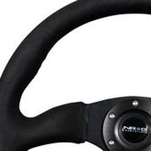 Load image into Gallery viewer, NRG Reinforced Steering Wheel (350mm / 2.5in. Deep)Blk Alcantara Comfort Grip w/4mm Matte Blk Spokes - RST-023MB-SA