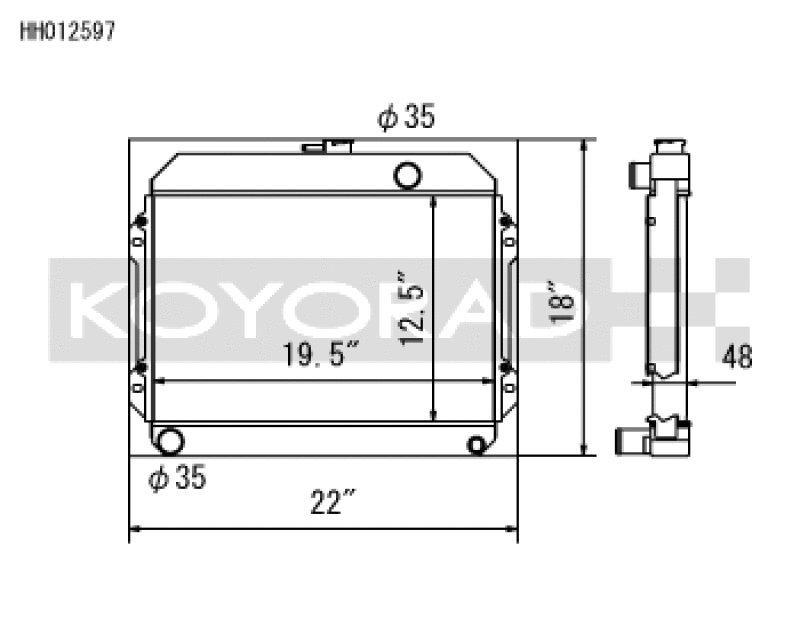 Koyo 70-74 Toyota Celica 1.6/2.0L I4 (MT) Radiator - HH012597