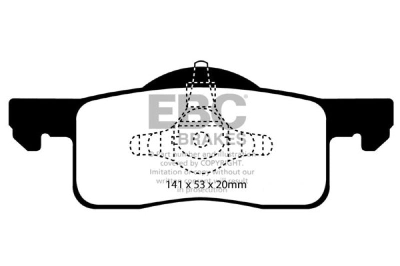 EBC 02-06 Ford Expedition 4.6 2WD Yellowstuff Rear Brake Pads - DP41652R