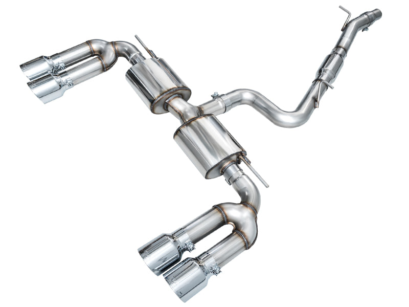 AWE Tuning 22-24 Audi 8Y S3 Touring Edition Exhaust - Chrome Silver Tips - 3015-42897