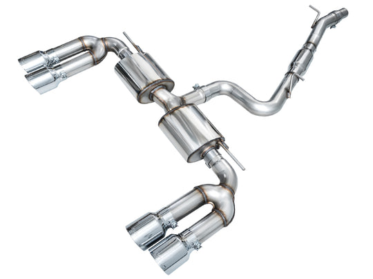AWE Tuning 22-24 Audi 8Y S3 Touring Edition Exhaust - Chrome Silver Tips - 3015-42897