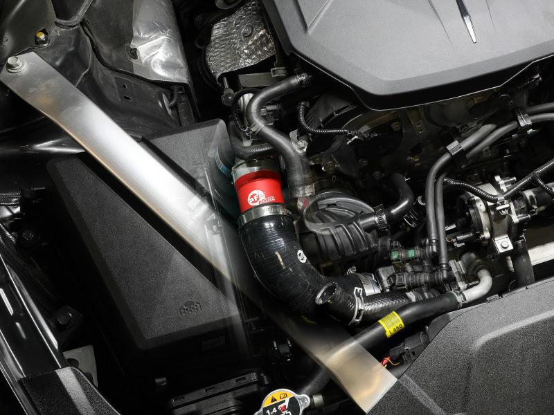 aFe BladeRunner 22-23 Kia Stinger L4-2.5L (t) Aluminum Hot and Cold Charge Pipe Kit - Red - 46-20694-R