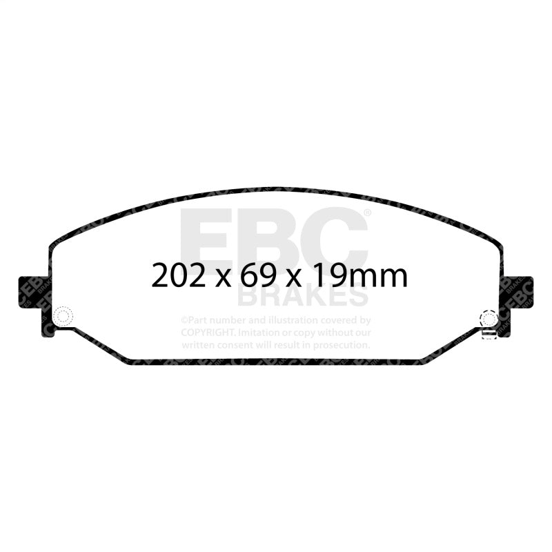 EBC 2022+ Jeep Grand Wagoneer 6.4L Extra Duty Front Brake Pads - ED93094