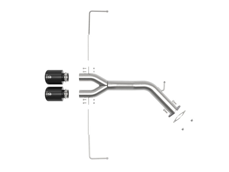 aFe Takeda 3in-2.5in 304 SS Axle-Back Exhaust w/ Black Tip 19-20 Hyundai Veloster I4-1.6L(t) - 49-37012-B