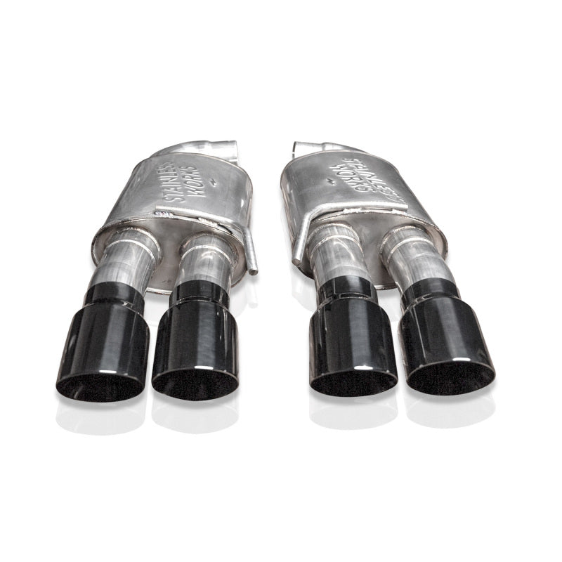 Stainless Works 18-21 Mustang GT Axle Back Legend Exhaust - Black Tips - M18ABLB