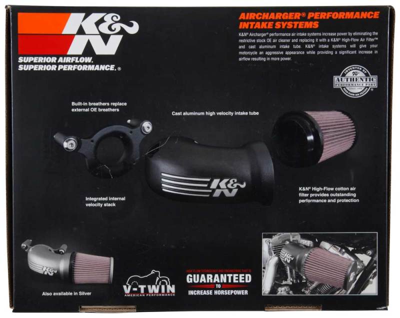 K&N 08-17 Harley-Davidson Touring Models Performance Air Intake System - 57-1134