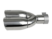 Load image into Gallery viewer, aFe Takeda 304 Stainless Steel Clamp-on Exhaust Tip Polished 2-1/2ininlet x 3-1/2in Outlet X 12in L - 49T25374-P121