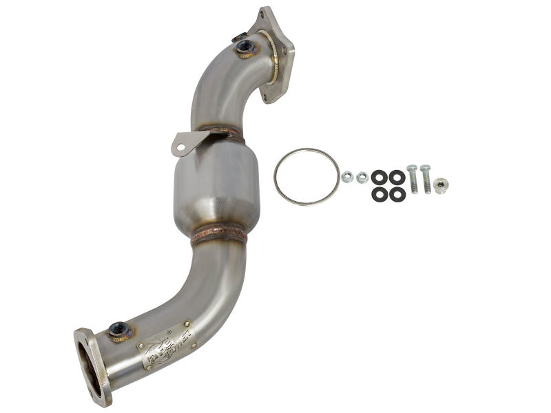 aFe Twisted Steel Down-Pipe Catted 13-16 Cadillac ATS L4-2.0L (t) - 48-34126-HC