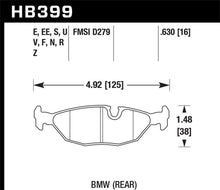 Load image into Gallery viewer, Hawk 86-87 BMW 325 2.7L Rear ER-1 Brake Pads - HB399D.630