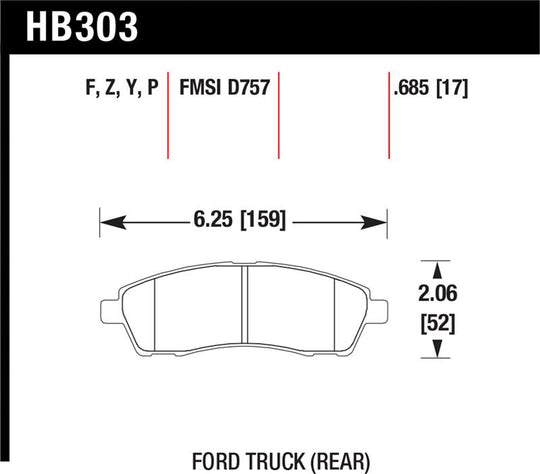 Hawk Super Duty Street Brake Pads - HB303P.685