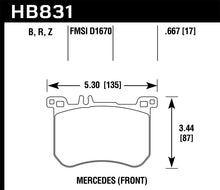 Load image into Gallery viewer, Hawk 13-17 Mercedes-Benz SL550 HPS 5.0 Front Brake Pads - HB831B.667