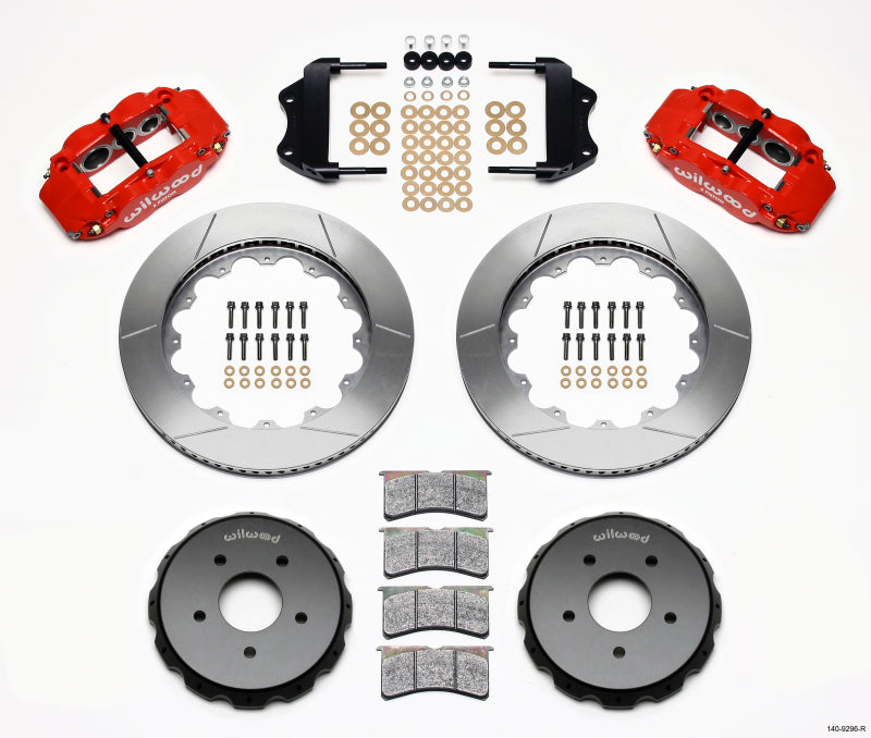 Wilwood Narrow Superlite 6R Front Hat Kit 14.00in Red 2004-2006 Pontiac GTO - 140-9296-R