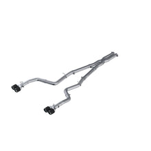 Load image into Gallery viewer, MBRP 15-16 Dodge Challenger 5.7L HEMI SS 3in Quad Split Rear Exit w/ Carbon Fiber Tips - T304 - S71163CF