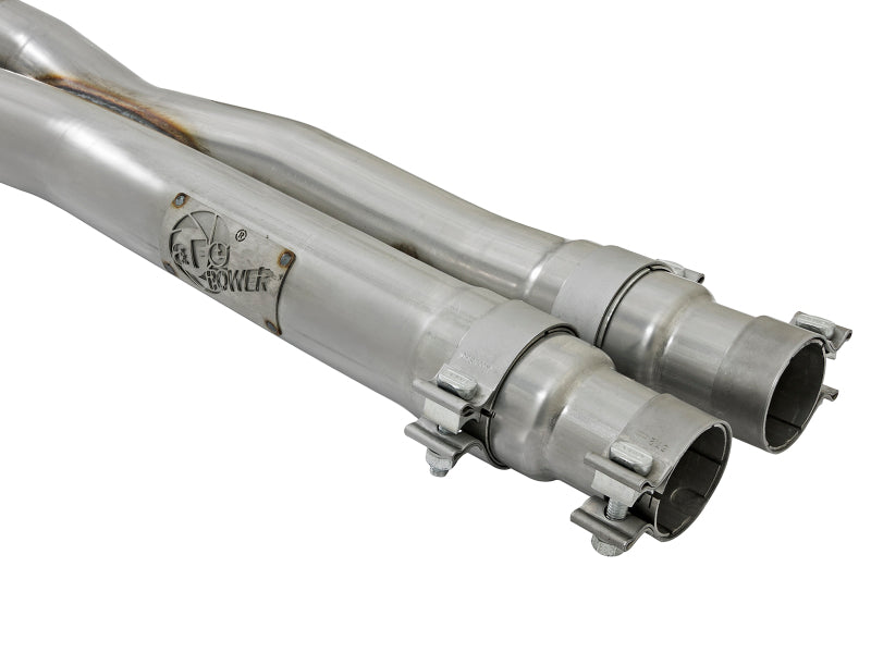 aFe MACHForce XP 3in Aggressive Toned Cat-Back Exhausts w/ Polished Tips 15-17 Ford Mustang V6/V8 - 49-33088-P