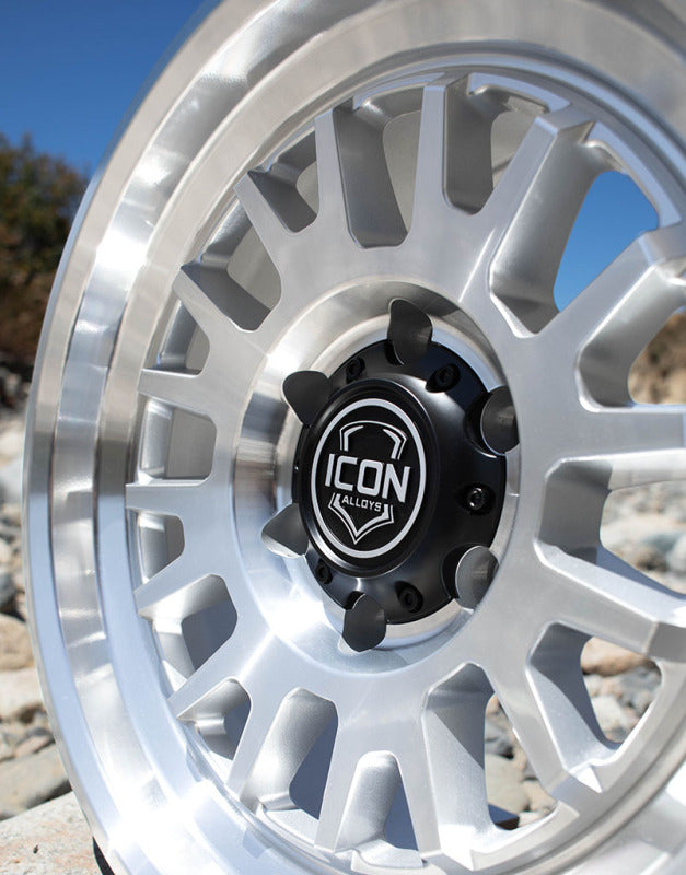 ICON Anza 17x8.5 5x150 25mm Offset 5.75in BS Silver Machined Wheel - 8217855557SM