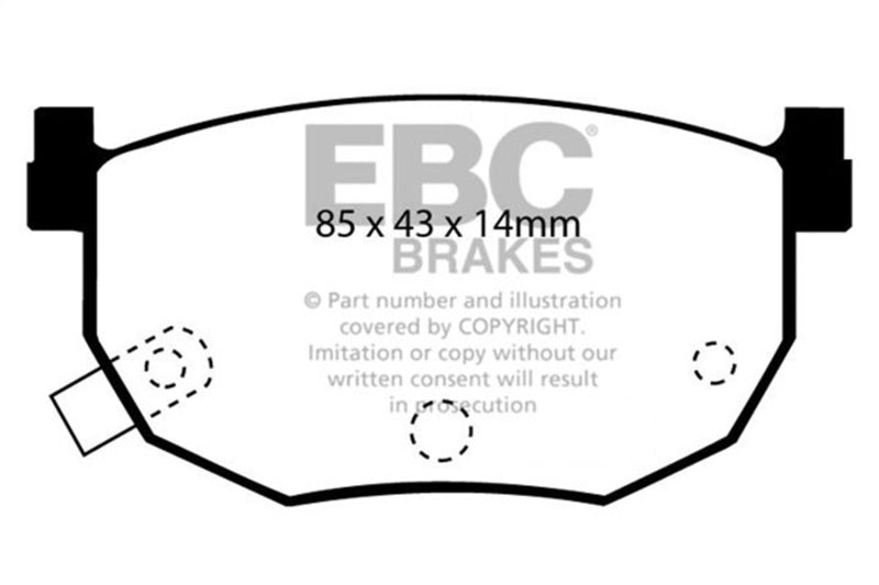 EBC 99-01 Hyundai Elantra 2.0 Ultimax2 Rear Brake Pads - UD272