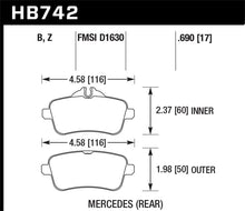 Load image into Gallery viewer, Hawk 14-15 Mercedes M Class / 12-13 Mercedes ML350 Performance Ceramic Rear Brake Pads - HB742Z.690