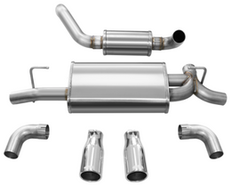 Corsa 2018-2025 Jeep Wrangler JL 2.5in Dual Rear Exit Polished Tips Touring Axle-Back Exhaust - 21016