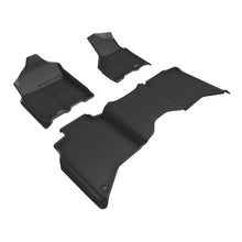 Load image into Gallery viewer, 3D MAXpider 19-24 Dodge RAM 3500 Crew Cab w/ Bucket Seats Kagu 1st and 2nd Row Floormat - Black