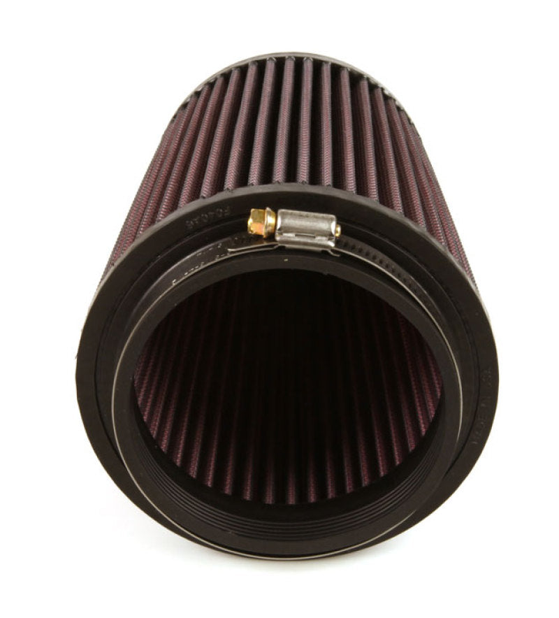 K&N Filter Universal Rubber Filter 4 inch Flange 5 3/8 inch Base 4 3/8 inch Top 7 inch Height - RU-2590