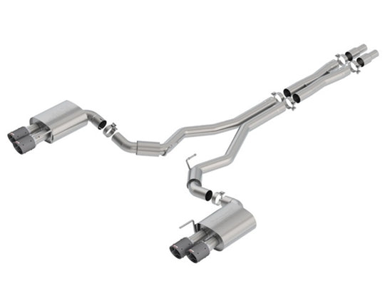 Borla 2018 Ford Mustang GT 5.0L AT/MT (w/o Valves) S-Type 3in Cat-Back Exhaust w/Carbon Fiber Tips - 140745CF