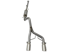 aFe Rebel Series CB 2.5in Dual Center Exit SS Exhaust w/ Polish Tip 07-15 Jeep Wrangler 3.6L/3.8L V6 - 49-48056-P