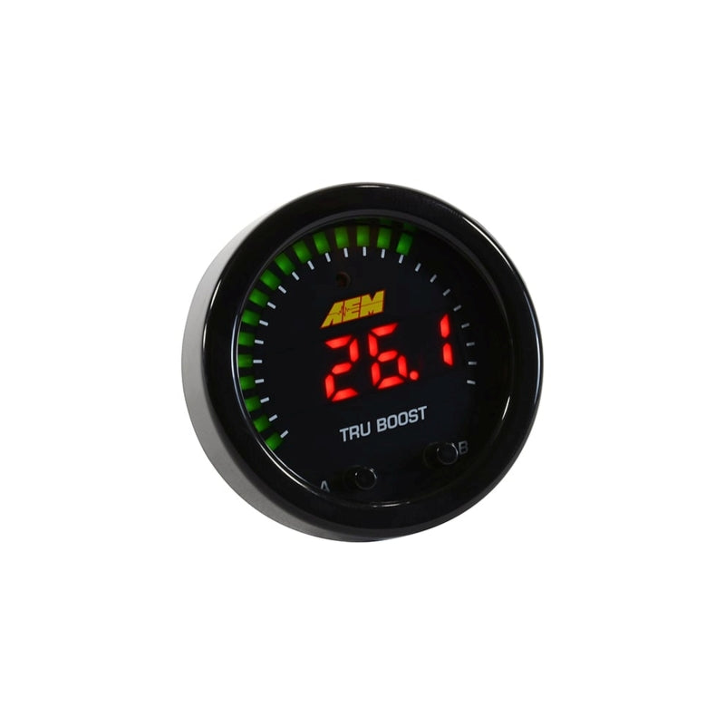 AEM X-Series Tru-Boost Controller Gauge w/ Boost Control Solenoid 80PSIg Internal MAP Sensor - 30-0352