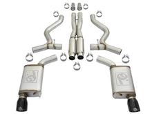 Load image into Gallery viewer, aFe MACHForce XP 3in 304 SS Loud Tone Cat-Back w/ Black Tips 15-17 Ford Mustang V6-3.7L/V8-5.0L - 49-33087-B