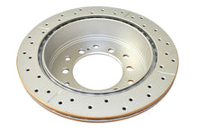 Load image into Gallery viewer, DBA 10-23 Lexus GX460 Rear Street Series Drilled &amp; Slotted Rotor w/Gold Hat - DBA2737X