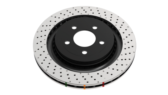DBA 96-08 Mitsubishi Lancer Evo (IV-IX) Rear 4000 Series Drilled Wavey Rotor - DBA4419WXD