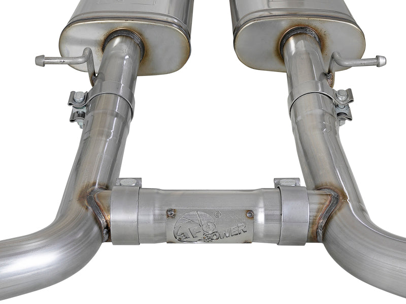 aFe MACH Force-Xp 2-1/2in 304 SS Cat-Back Exhaust 15-19 Dodge Challenger V6-3.6L - Raw Tip - 49-32067