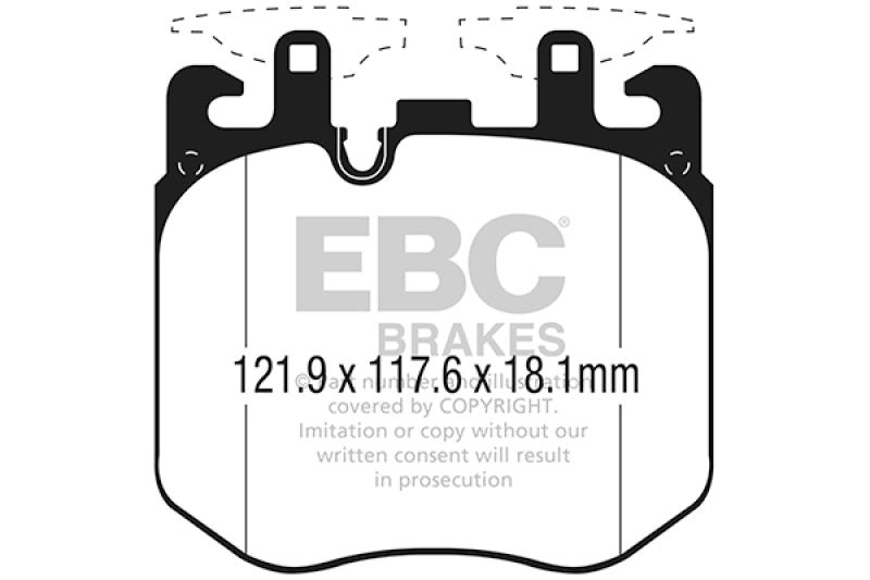 EBC 2019+ BMW X5 3.0T / 2020+ BMW X6 4.4TT M50 (G05/G06/G07) Redstuff Front Brake Pads - DP32304C