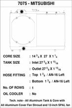 Load image into Gallery viewer, CSF 96-07 Mitsubishi Evo 4/5/6/7/8/9 Full-Slim Radiator w/12in Fan &amp; Shroud/-16AN &amp; Slip On Fitting - 7075