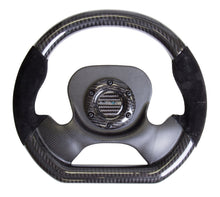 Load image into Gallery viewer, NRG Carbon Fiber Steering Wheel (320mm) CF Center Plate &amp; Two-Tone Carbon w/Suede Trim Handles - ST-X10CF-S