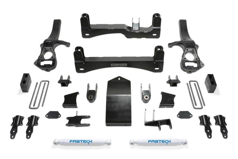 Fabtech 19-21 GM K1500 P/U 6in Basic Sys w/Perf Shks - K1132