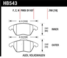 Load image into Gallery viewer, Hawk 2006-2009 Audi A3 TFSIi Quattro 2.0 HPS 5.0 Front Brake Pads - HB543B.760