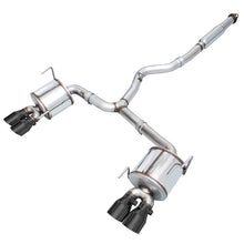 Load image into Gallery viewer, AWE Tuning Subaru STI VA / WRX GV / STI GV Sedan Touring Edition Exhaust - Diamond Black Tip (102mm) - 3015-43108