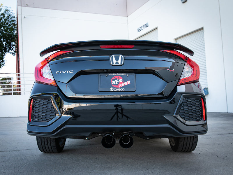aFe Takeda 2.5in 304SS Cat-Back Exhaust System w/ Black Tips 17-20 Honda Civic Si Sedan I4 1.5L - 49-36619-B