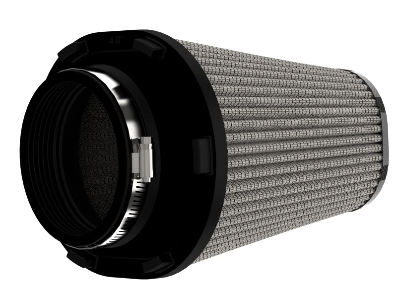 aFe Track Series Intake Pro DRY S Air Filter 4IN F x (7-3/4 x 6-1/2)IN B x (5-3/4 x 3-3/4)IN T x 7IN - 27-90203D
